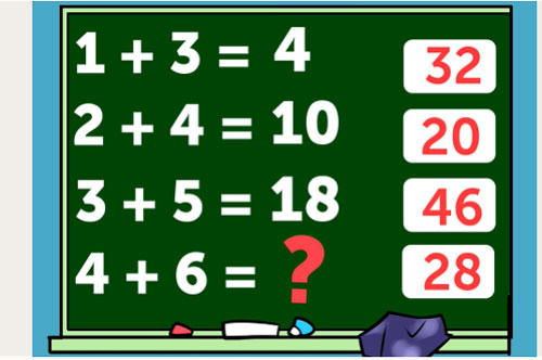 Thử tài nhanh trí với câu đố lựa chọn số thích hợp điền vào dấu hỏi chấm