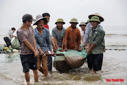 Đây cũng là thời điểm ngư dân kết thúc một đêm lao động trên biển, họ trở về mang theo nhiều sản vật hải sản tươi ngon được bán ngay cho người dân trên bờ.