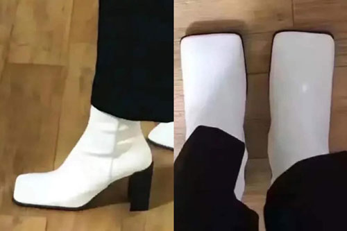 Lên mạng mua giày nhưng không nhìn kỹ các góc chụp, khi đi thử vào chân cô gái mới phát khóc