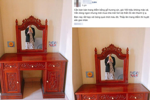 Lên mạng rao bán bàn trang điểm, anh chàng khiến mọi người sợ "xanh mặt" vì thiết kế lạ