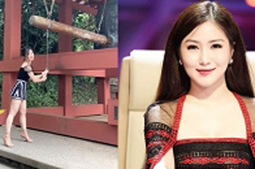 Mặc váy ngắn lên chùa, Hương Tràm bị chỉ trích phản cảm