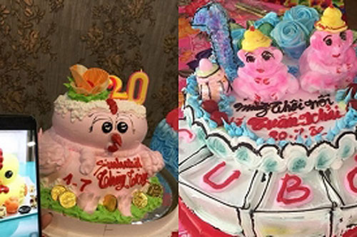 Lên mạng đặt bánh sinh nhật vô cùng đáng yêu, khi nhận được cô nàng "hết hồn" vì hình dạng chiếc bánh