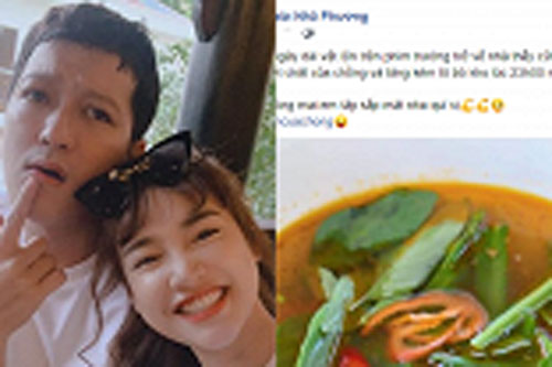 Đi làm về khuya, Nhã Phương cảm động rơi nước mắt với hành động ngọt ngào này của Trường Giang