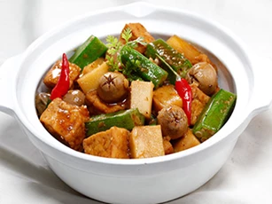 Ngon ngất ngây với món đậu hũ nấm rơm kho cho cuối ngày