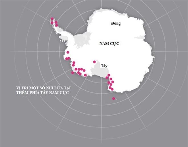 Phát hiện gần 100 núi lửa bên dưới Nam Cực - 2