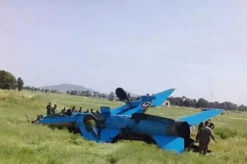 Chiếc máy bay chiến đấu MiG-21 của Không quân Syria bị rơi tại Hama. Ảnh: Avia-pro.