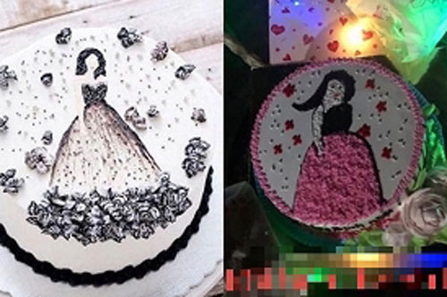 Đặt bánh hình công chúa mặc váy đáng yêu nhưng sản phẩm nhận được khiến "khổ chủ" khóc ròng