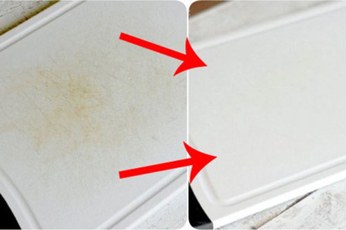 Chưa đầy 1 phút, chiếc thớt nhựa chằng chịt vết xước sẽ trắng tinh như mới nhờ mẹo nhỏ này