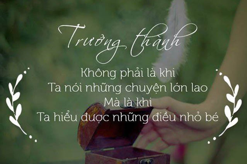 Trưởng thành không phải ở tuổi tác, mà là ở tâm tính