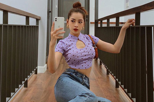 Loạt mỹ nhân Việt diện áo crop top cổ xường xám “khoe” eo thon