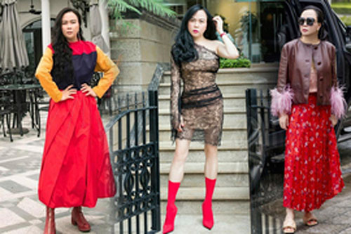 Phượng Chanel thích chọn tông đỏ làm điểm nhấn