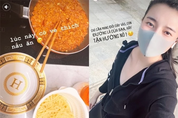 Cao Thái Hà chọn ở TP HCM nghỉ lễ. Cô yêu thích nấu ăn, chạy bộ mỗi ngày.