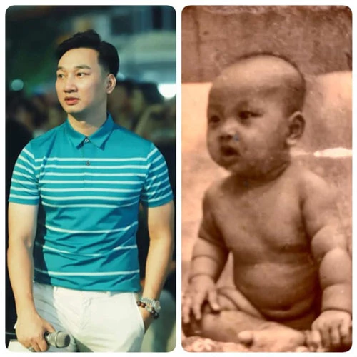MC Thành Trung hiện tại và lúc bé.