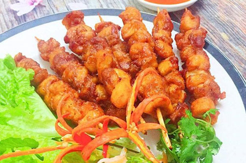 Gà xiên que chiên hấp dẫn cuối tuần