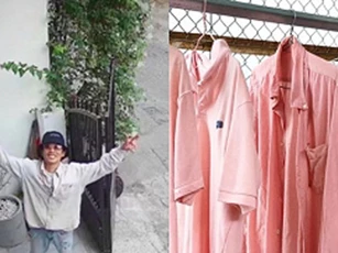 Cho mẻ áo trắng vào máy giặt, lúc phơi đồ anh chàng "khóc thét" vì cảnh tượng khó ngờ