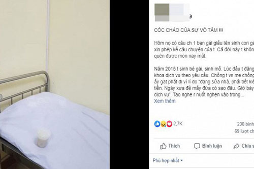 Vợ vừa sinh xong chồng xin cho cốc cháo từ thiện lạnh ngắt, ra hành lang chơi game để vợ bế con dù vết mổ chưa lành