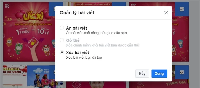 Cách ẩn, xóa, gỡ thẻ hàng loạt bài viết cùng lúc trên Facebook