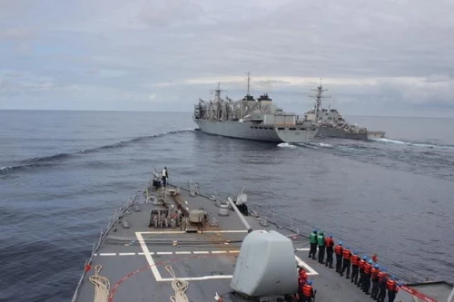 Biên đội hải quân lớn của NATO đã tiến vào biển Barents. Ảnh: TASS.