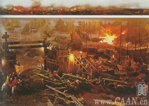 Trong điều kiện gió lớn và bị xích vào nhau, các thuyền chiến của Tào Tháo nhanh chóng bắt lửa khiến một số lớn binh mã chết cháy trên thuyền hoặc chết đuối dưới sông.