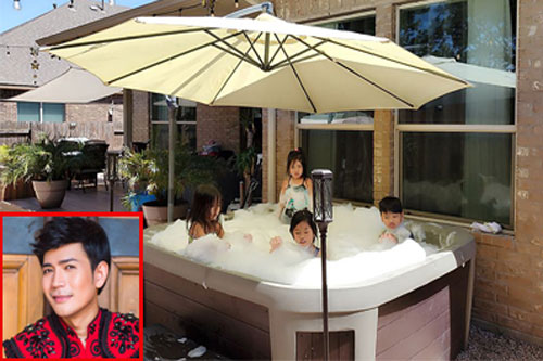 Quách Thành Danh cải tạo vườn thành 'công viên thu nhỏ' cho các con thỏa sức vui chơi khi nghỉ dịch