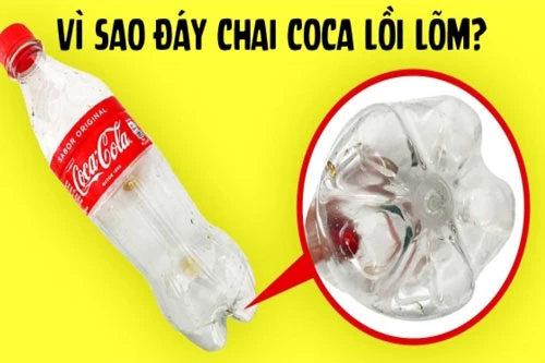 Đáy chai Coca có những phần lồi lõm được cho là để tăng sức mạnh của chai. Đây là điều cần thiết vì chai nhựa phải chịu được áp suất của khí gas trong nước Coca. Ngoài ra Coca thường được uống lạnh, khi nước lạnh hơn thể tích cũng thay đổi. Do đó thiết kế này nhằm chai không bị móp méo do thay đổi thể tích.