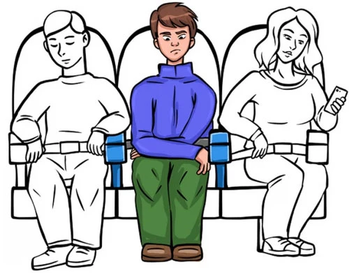 Không có quy định chính thức nào về vấn đề này. Tuy nhiên nhiều chuyên gia nghi thức có cùng quan điểm rằng người ngồi ghế iữa nên được sử dụng cả hai tay vịn này. Nguyên nhân là bởi người ngồi ghế giữa thiệt thòi nhất, vì ít không gian riêng tư. Trong khi đó người ngồi ghế cạnh lối đi có thể duỗi chân thoải mái hơn, còn người ngồi trong có thể dựa vào tường và ngắm cảnh qua cửa sổ.