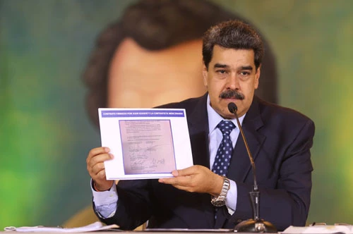 Tổng thống Venezuela Nicolas Maduro. Ảnh: AP.