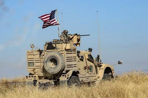 Binh sĩ Mỹ tuần tra tại tỉnh Hasakeh, Đông Bắc Syria. (Nguồn: AFP)