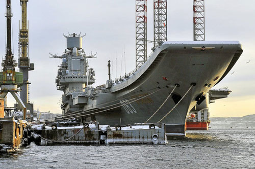 Lộ diện vũ khí mới trên tàu sân bay Đô đốc Kuznetsov, ngày trở lại đại dương không còn xa