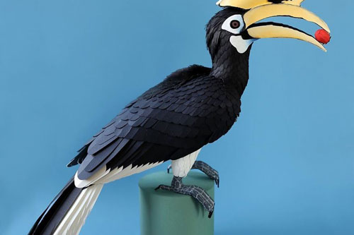 Chiêm ngưỡng những con chim làm bằng giấy sống động nhìn như thật