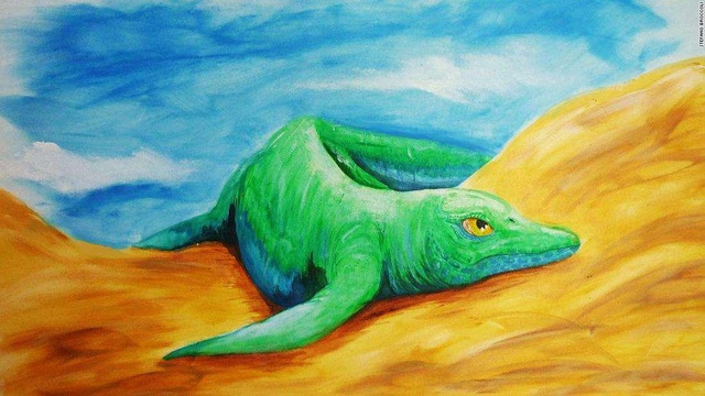 Phát hiện hóa thạch của loài thằn lằn cá nhỏ nhất trong lịch sử