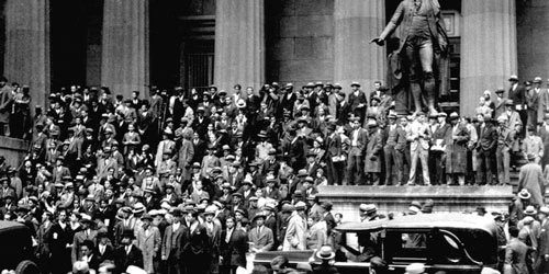 Thị trường chứng khoán phố Wall sụp đổ ngày 29/10/1929. Ảnh: AZ.