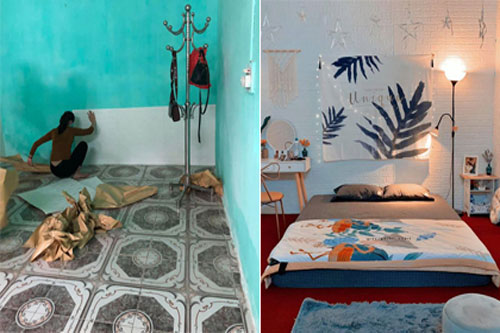 Vợ chồng son tân trang căn phòng trọ rộng 18 m2 thành không gian sống khác đến nỗi nhìn lại không nhận ra