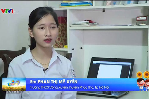 Nữ sinh cấp 2 bất ngờ nổi tiếng khi xuất hiện trên sóng truyền hình