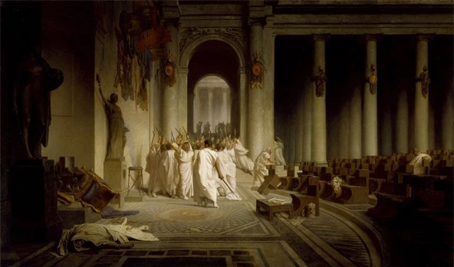 
Cái chết của Caesar. Hình: Wikipedia
