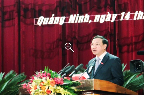 Đồng chí Nguyễn Xuân Ký, Bí thư Tỉnh ủy, Chủ tịch HĐND tỉnh, phát biểu khai mạc kỳ họp. Ảnh: baoquangninh