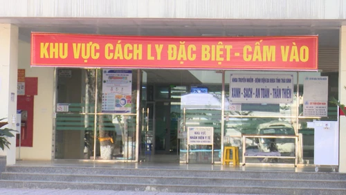 Khoa truyền nhiễm - Bệnh viện đa khoa tỉnh Thái Bình, nơi đang điều trị cho 23 bệnh nhân dương tính với SARS-CoV-2 (Ảnh: Đài PT-TH tỉnh Thái Bình)