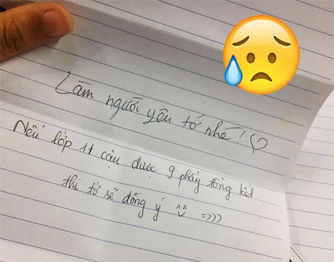 Học dốt nhưng vẫn tỏ tình gái xinh, nam sinh nhận về lời thách thức không biết nên khóc hay cười - Ảnh 1.