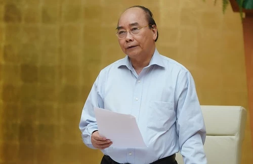 Thủ tướng Nguyễn Xuân Phúc phát biểu tại cuộc họp Thường trực Chính phủ  sáng ngày 15/5