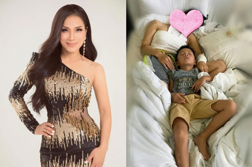 Hồng Ngọc thương con phải ngủ riêng vì mình bị bỏng
