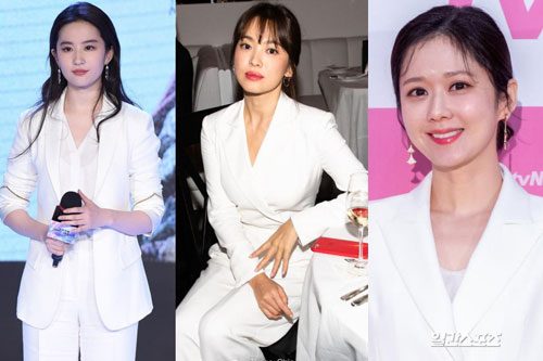 Dàn mỹ nhân U40 châu Á đều thi nhau diện suit trắng không chỉ thanh lịch mà còn "auto" trẻ ra vài tuổi