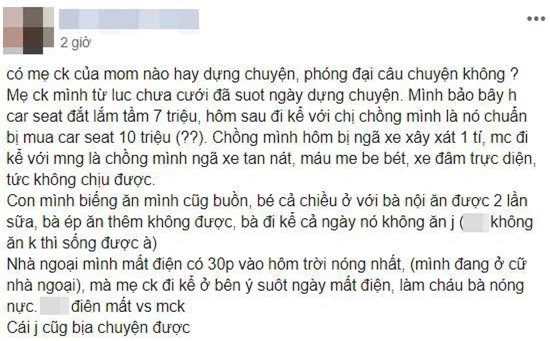  Tâm sự của nàng dâu có mẹ chồng thích thêm mắm thêm muối. 