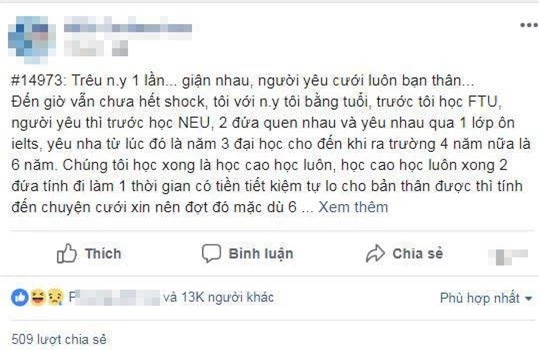 Tâm sự của chàng trai trẻ nhận được sự quan tâm lớn từ cư dân mạng. Ảnh chụp màn hình