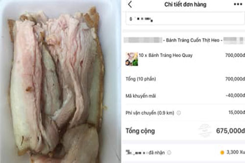 Mở 10 hộp bánh tráng cuốn thịt heo gần 700 nghìn đặt qua mạng để ăn trưa, cô gái 'uất nghẹn' khi thịt còn sống nhăn, ứa máu đỏ
