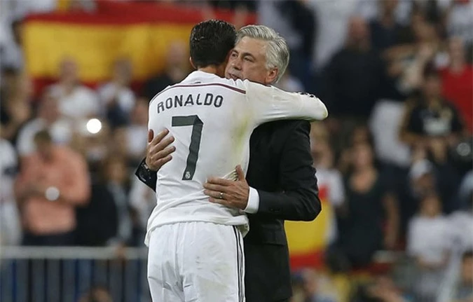 Ancelotti từng làm thầy Ronaldo ở Real