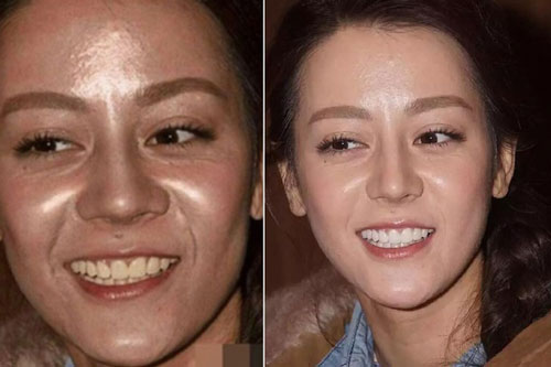 Tấm ảnh mặt mộc "đen nhẻm" của Địch Lệ Nhiệt Ba