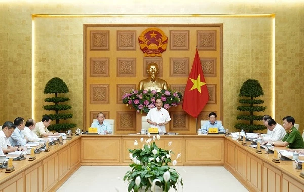 Thủ tướng Chính phủ Nguyễn Xuân Phúc phát biểu tại cuộc họp (Ảnh: VGP/Quang Hiếu)