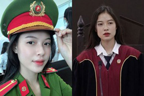 "Hot girl thẩm phán" gây "sốt" cộng đồng mạng khi diện cảnh phục