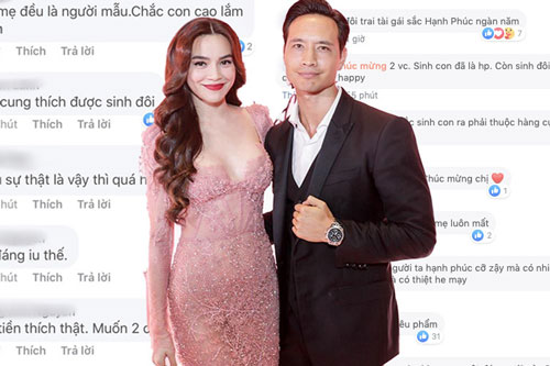 Cả MXH rần rần chúc mừng Hồ Ngọc Hà mang song thai