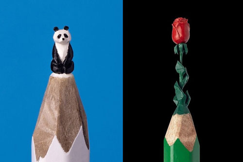 Ngỡ ngàng với loạt tác phẩm điêu khắc bé xíu trên đầu bút chì